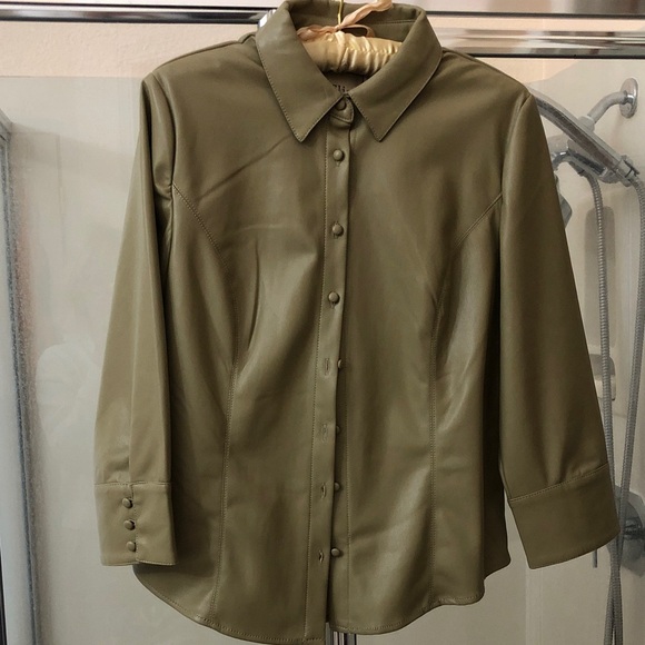 Elie Tahari Tops - Elie Tahari Olive Green Blouse